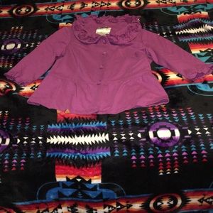 Purple ruffled blazer